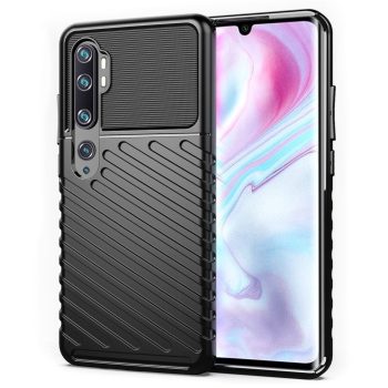 Xiaomi Mi Note 10 Note 10 Pro Thunder Ütésálló Tok Twill Series Fekete   Xiaomi Mi Note 10 Note 10 Pro Thunder Ütésálló Tok Twill Series Fekete