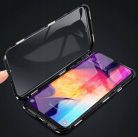 Huawei P30 Lite Ütésálló Tok Full Body Mágneses Elő-Hátul Üveggel Fekete