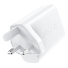 Acefast GaN charger (UK plug) 2x USB Type C 50W, Power Delivery, PPS, Q3 3.0, AFC, FCP black (A32 UK)