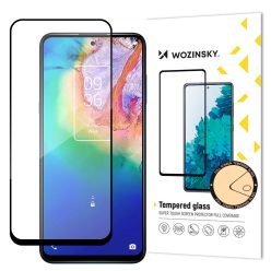   Wozinsky Super Tough Full Glue Tempered Glass Full Screen With Frame Case Friendly TCL 20 5G Black