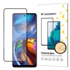 Wozinsky Super Durable Full Glue Tempered Glass Full Screen With Frame Case Friendly Motorola Moto E32 Black