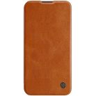 Nillkin Qin Leather Pro Case iPhone 14 Camera Cover Holster Cover Flip Case Brown