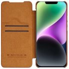 Nillkin Qin Leather Pro Case iPhone 14 Plus Camera Cover Holster Cover Flip Case Brown