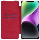 Nillkin Qin Leather Pro Case iPhone 14 Plus Camera Cover Holster Cover Flip Case Red