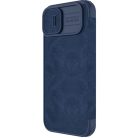 Nillkin Qin Leather Pro Case iPhone 14 Plus Camera Cover Holster Cover Flip Case Blue