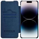 Nillkin Qin Leather Pro Case iPhone 14 Pro Max Camera Cover Holster Cover Flip Case Blue