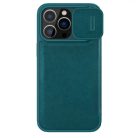 Nillkin Qin Leather Pro Case iPhone 14 Pro Max Camera Cover Holster Cover Flip Case Green