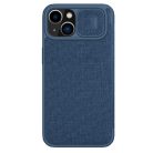 Nillkin Qin Cloth Pro Case Case for iPhone 14 Camera Cover Holster Cover Flip Case Blue