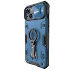 Nillkin CamShield Armor Pro Case iPhone 14 case armored cover with camera cover ring stand blue