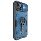 Nillkin CamShield Armor Pro Case iPhone 14 case armored cover with camera cover ring stand blue