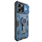 Nillkin CamShield Armor Pro Case iPhone 14 Pro Max armored cover with camera cover ring stand blue