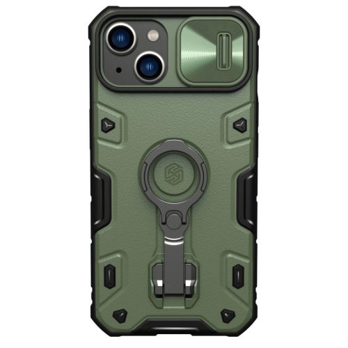 Nillkin CamShield Armor Pro Magnetic Case iPhone 14 Case Magnetic MagSafe Cover with Camera Protector Dark Green