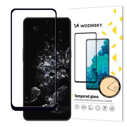 Wozinsky Full Glue Tempered Glass Full Screen Tempered Glass for OnePlus 10T / OnePlus Ace Pro 9H Full Screen with Black Frame