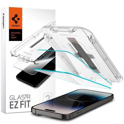 Tempered glass for iPhone 14 Pro with Spigen Glas.tR EZ FIT applicator (2 pcs.)