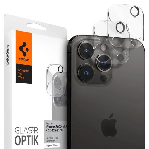 Spigen OPTIK.TR CAMERA PROTECTOR 2-PACK IPHONE 14 PRO / 14 PRO MAX CRYSTAL CLEAR COVER