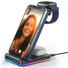 Joyroom 3in1 induction charger for Apple devices - iPhone, Apple Watch, Airpods (up to 15W) stand stand black (JR-WQN01)