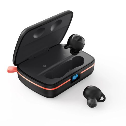 Choetech TWS wireless headphones waterproof with solar panel and built-in 2500mAh powerbank black (BH-T05)