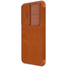 Nillkin Qin Leather Pro Case Case for Samsung Galaxy S23+ Cover with Flip Camera Protector Brown