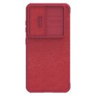 Nillkin Qin Leather Pro Case Case for Samsung Galaxy S23+ Cover with Flip Camera Protector Red