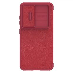   Nillkin Qin Leather Pro Case Case for Samsung Galaxy S23+ Cover with Flip Camera Protector Red