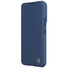 Nillkin Qin Cloth Pro Case Case for Samsung Galaxy S23+ Cover with Flip Camera Protector Blue