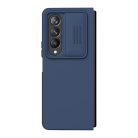 Nillkin CamShield Silky Silicone Case for Samsung Galaxy Z Fold 4 Silicone Cover with Camera Protector Blue