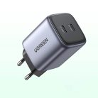 Quick charger GaN 2 x USB-C 45W QC PD Ugreen CD294 - gray