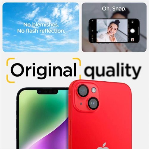 Spigen OPTIK.TR ”EZ FIT” CAMERA PROTECTOR 2-PACK IPHONE 14 / 14 PLUS RED