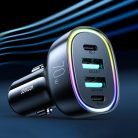 Joyroom 70W car charger with 4 ports: 2 x USB C, 2 x USB black (JR-CL29)