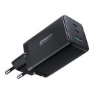 Joyroom fast GaN charger 65W USB-A, 2x USB-C black + USB-C - USB-C cable 100W 1.2m (TCG01)