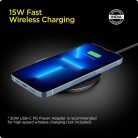 Spigen PF2104G ARCFIELD WIRELESS CHARGER 15W BLACK