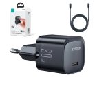 USB C 20W PD mini charger with USB C cable - Lightning Joyroom JR-TCF02 - black