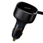 Car charger 2in1 33W 2x USB C (male) Baseus Enjoyment - black