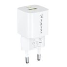 Wozinsky WWCEAC GaN USB-A USB-C 33W wall charger - white