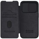 Leather Case with Camera Cover for iPhone 15 Pro Max Nillkin Qin Pro Leather - Black