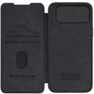 Nillkin Qin Pro Leather Flip Case with Camera Cover for iPhone 15 Plus - Black