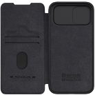 Nillkin Qin Pro Leather Flip Camera Cover Case for iPhone 15 - Black