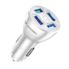 Wozinsky WCCAW 50W 4x USB-A QC car charger - white