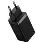 GaN 2xUSB C 1xUSB 65W fast charger Baseus GaN5 Pro + USB C - USB C 100W cable - black