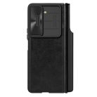 Nillkin Qin Leather Pro Leather Case with Camera Protector for Samsung Galaxy Z Fold 5 - Black