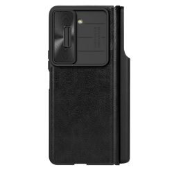   Nillkin Qin Leather Pro Leather Case with Camera Protector for Samsung Galaxy Z Fold 5 - Black