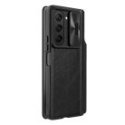 Nillkin Qin Leather Pro Leather Case with Camera Protector for Samsung Galaxy Z Fold 5 - Black