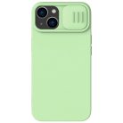 Nillkin CamShield Silky Silicone Case for iPhone 15 with camera cover - mint