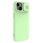 Nillkin CamShield Silky Silicone Case for iPhone 15 with camera cover - mint