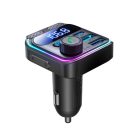 Joyroom JR-CCB01 48W FM transmitter 2x USB-A USB-C with dual microphone - black