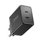 Joyroom JR-TCF09 fast charger 2x USB-C 40W - black