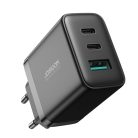 Joyroom JR-TCF10 fast charger 2x USB-C USB-A 32W - black