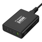 Wozinsky WGCSB 240W GaN wall charger USB-A / 3 x USB-C - black