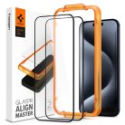 TEMPERED Spigen ALM GLASS FC 2-PACK IPHONE 15 PRO BLACK