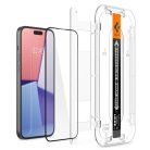 TEMPERED GLASS Spigen GLAS.TR "EZ FIT" FC 2-PACK IPHONE 15 BLACK